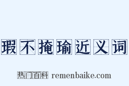 瑕不掩瑜近义词是什么意思的图片